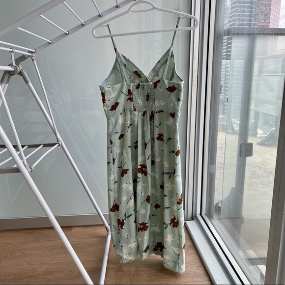 Turquoise floral midi dress - Picture 3 of 3